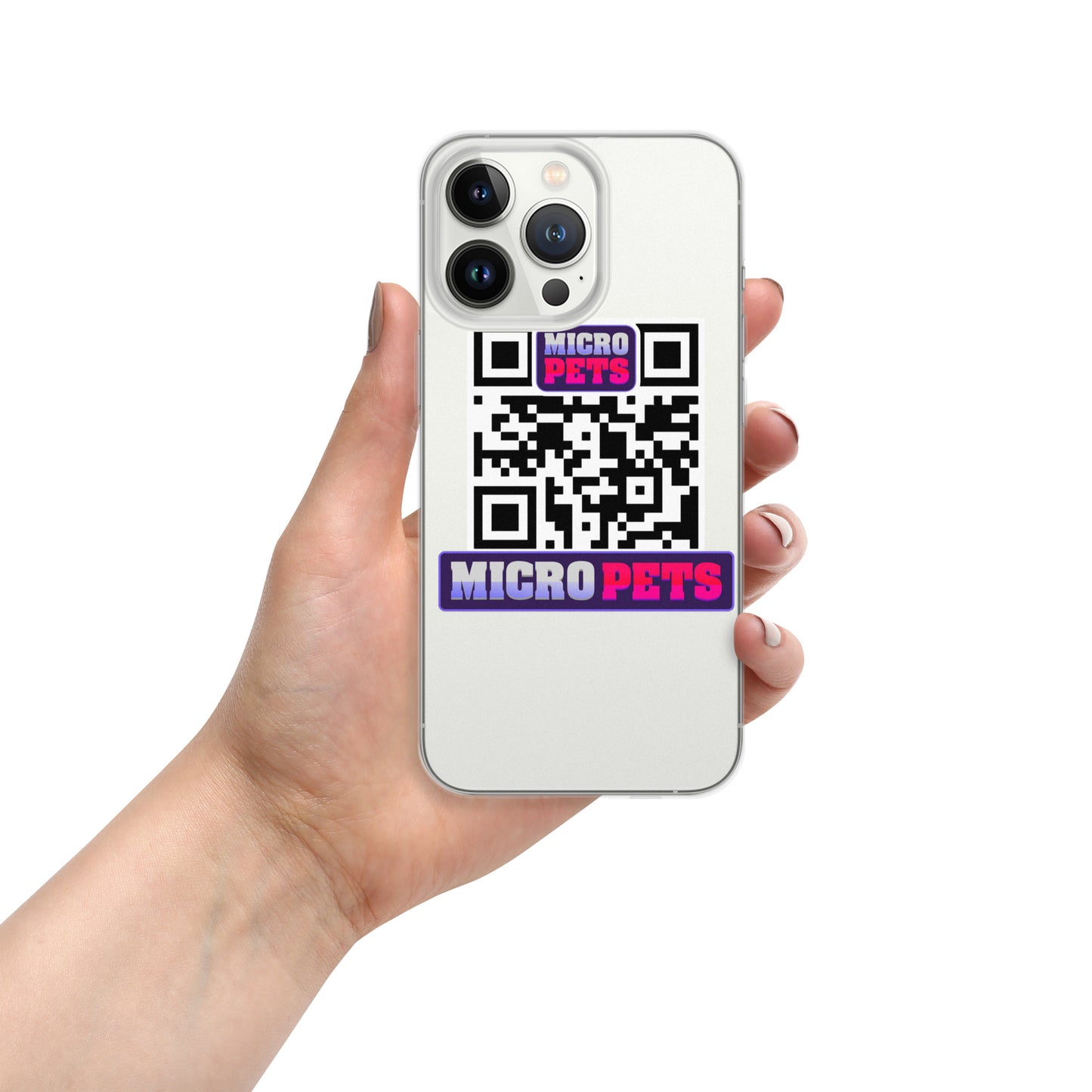 Clear Case for iPhone® with MicroPets Logo