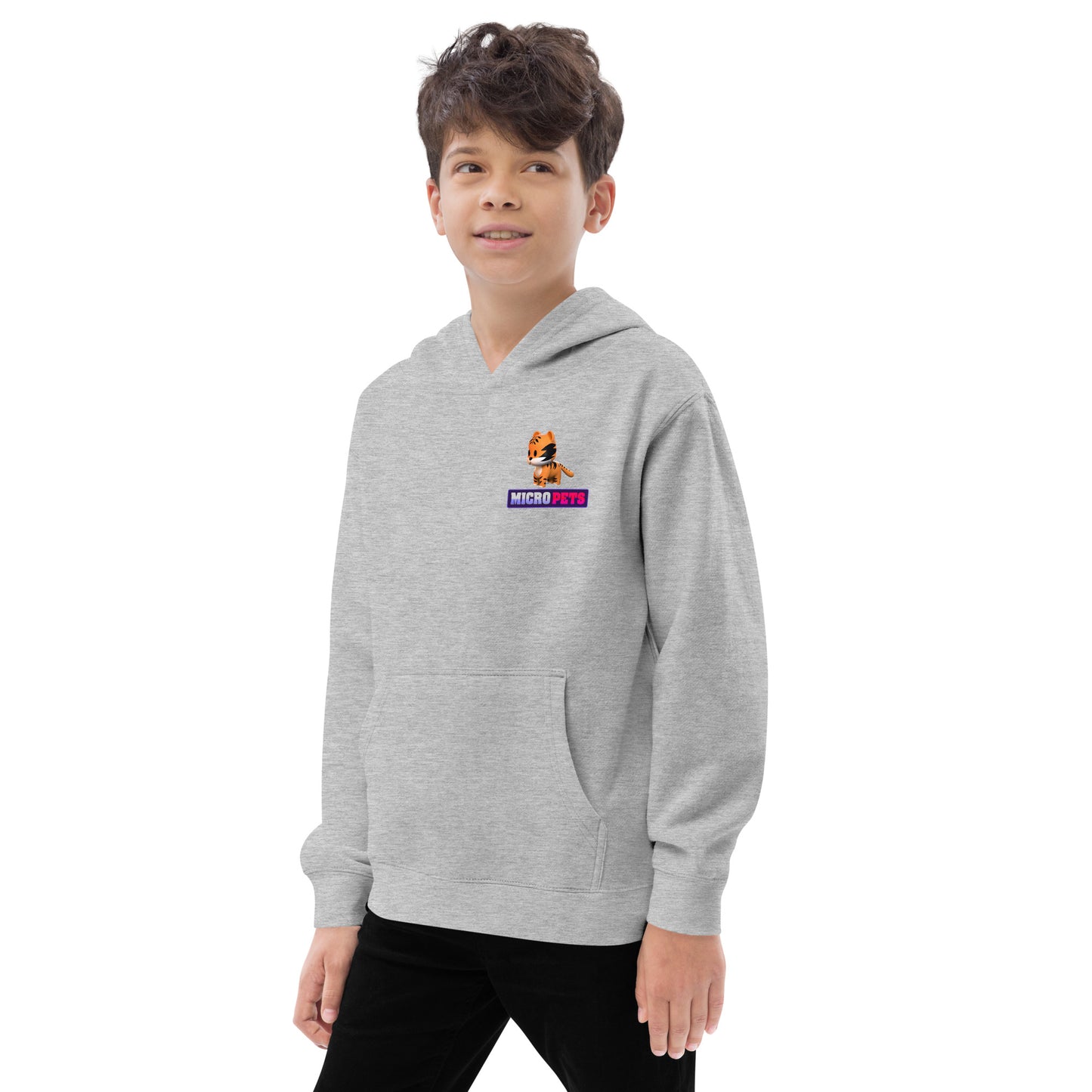 Kids MicroPets Tiger Fleece Hoodie