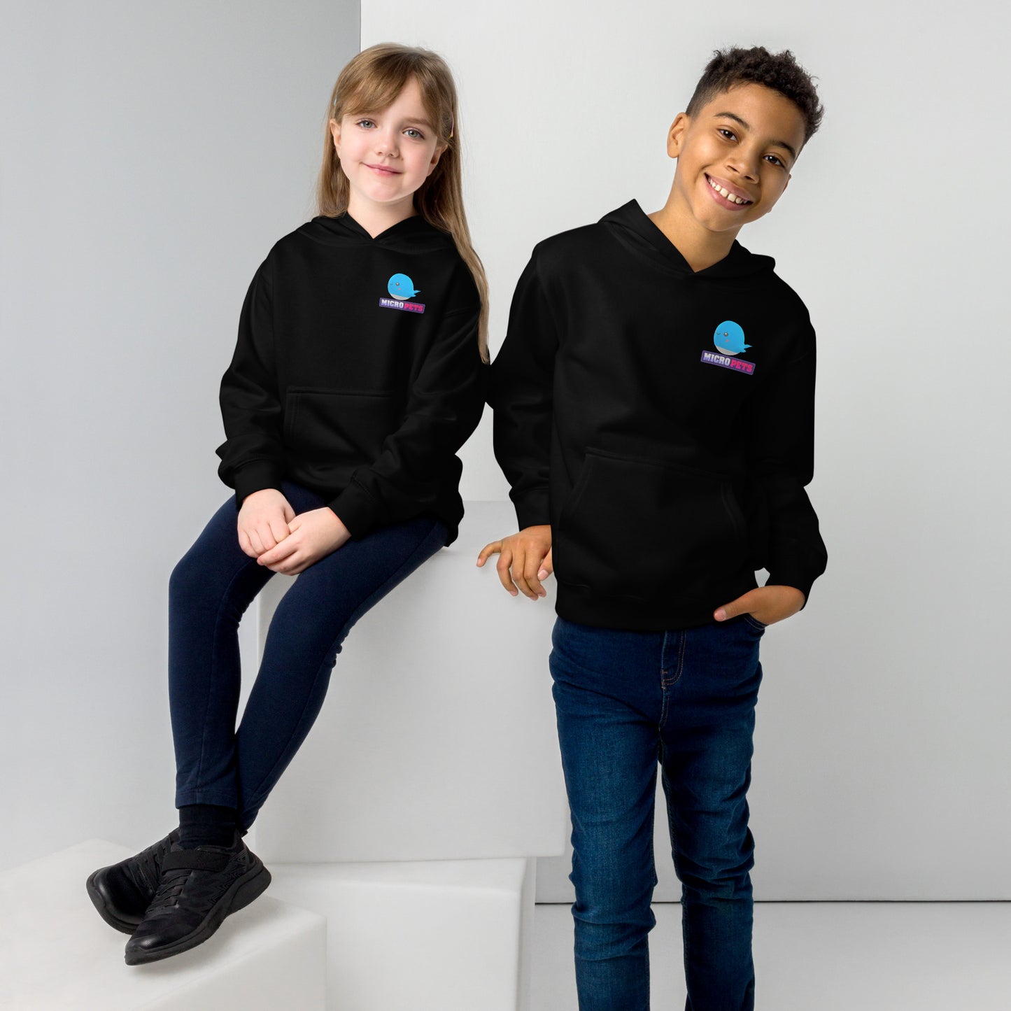 Kids MicroPets Whale Fleece Hoodie