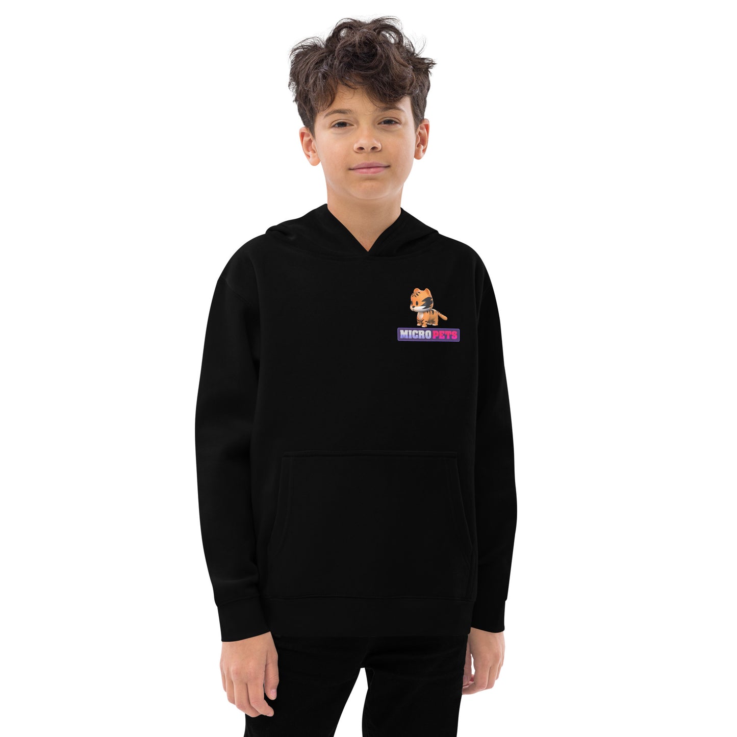 Kids MicroPets Tiger Fleece Hoodie