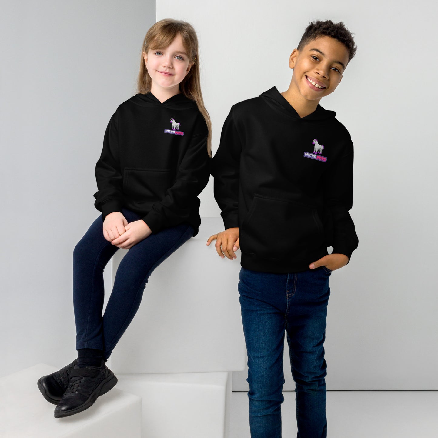 Kids MicroPets Unicorn Fleece Hoodie