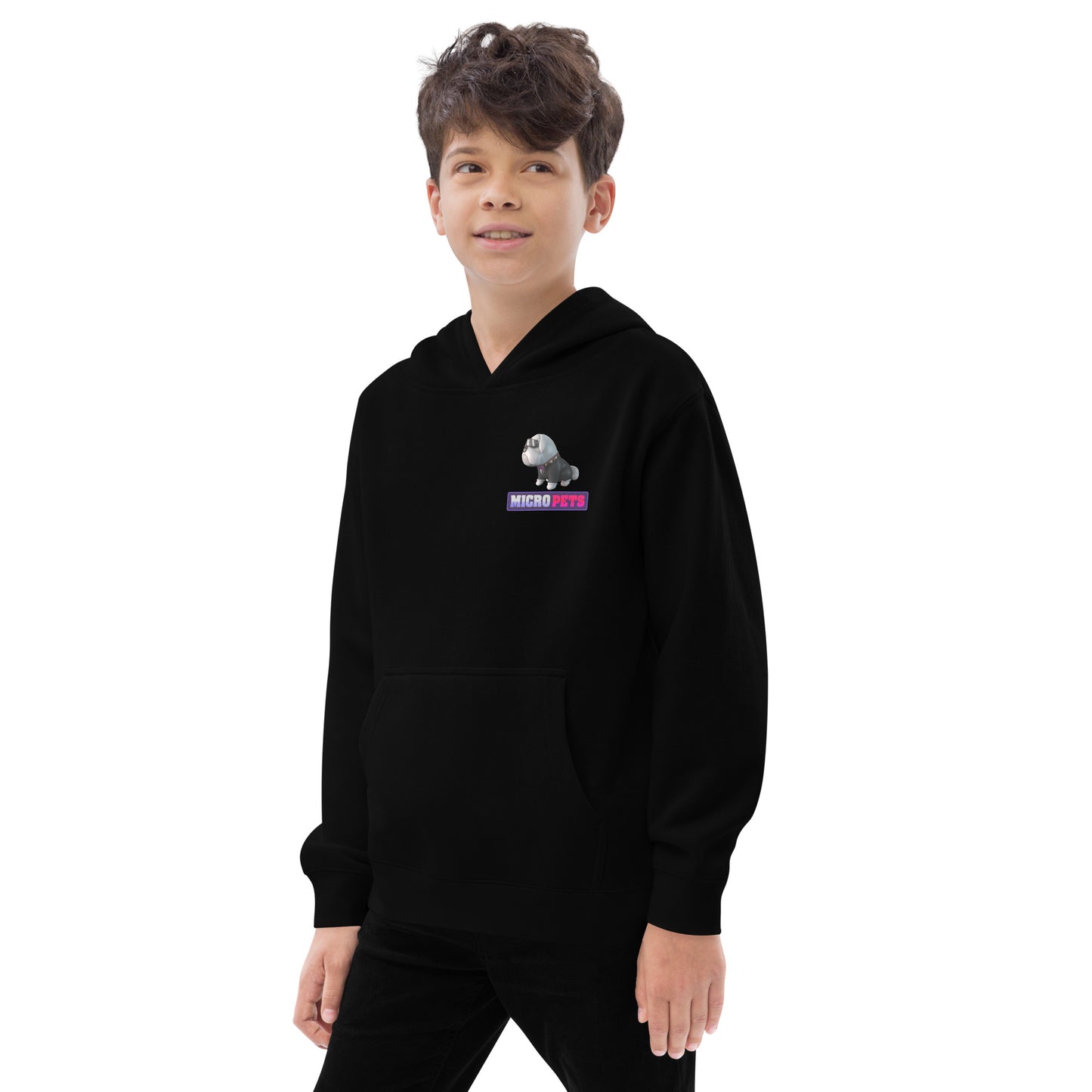 Kids Fleece Hoodie with MicroPets Hoge Pet