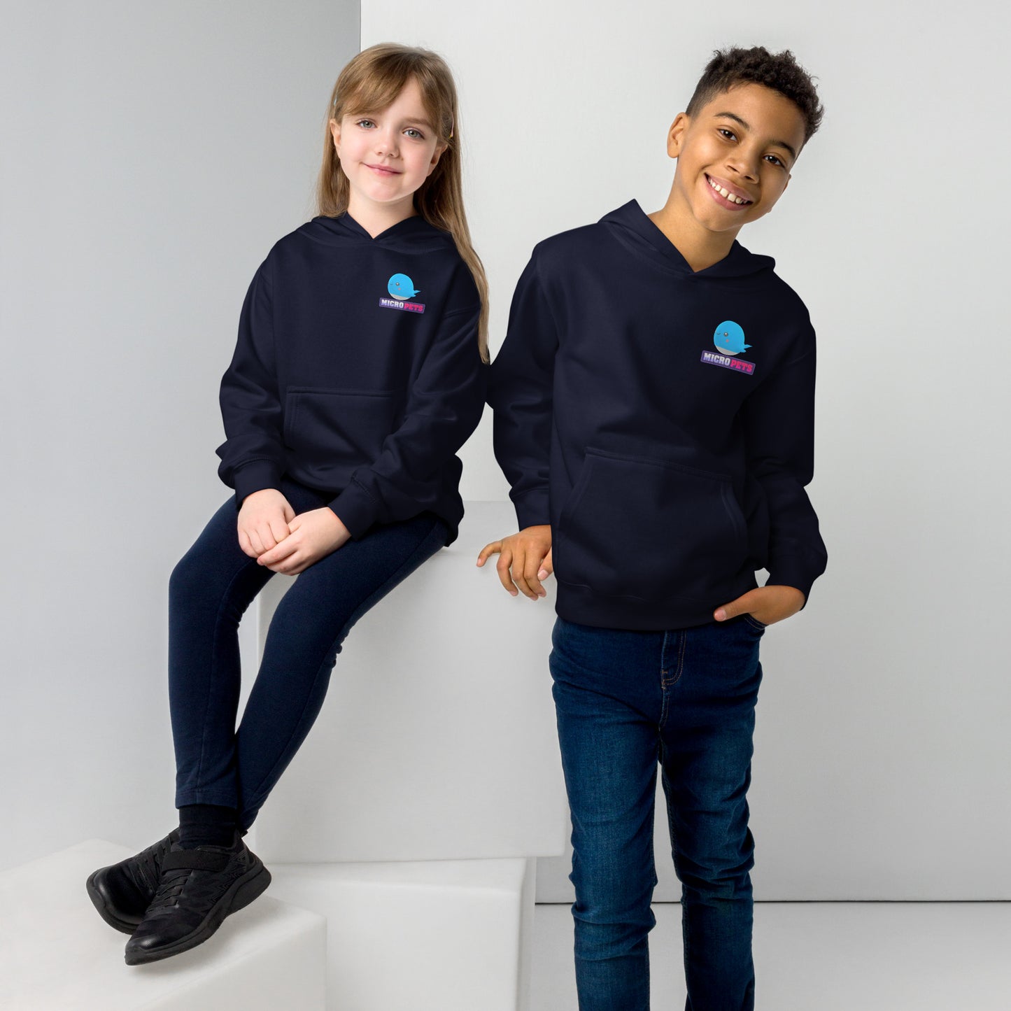 Kids MicroPets Whale Fleece Hoodie