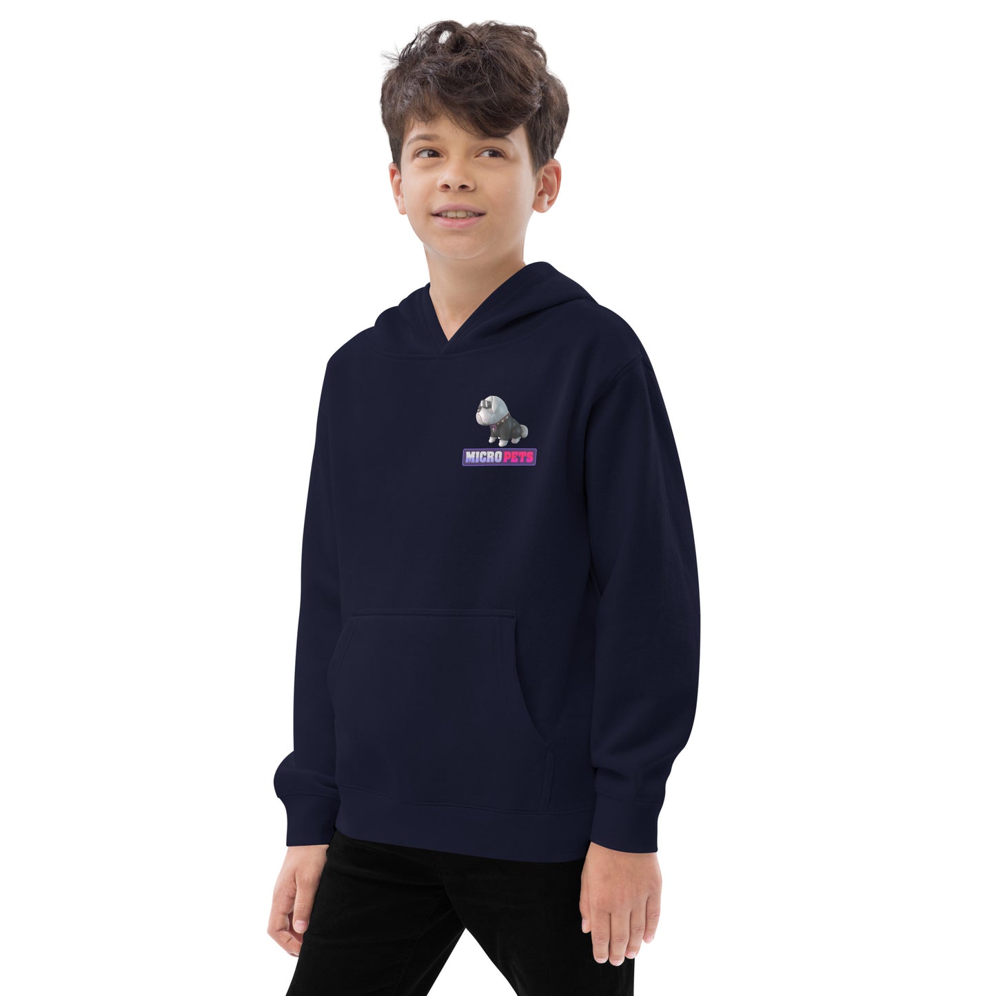 Kids Fleece Hoodie with MicroPets Hoge Pet