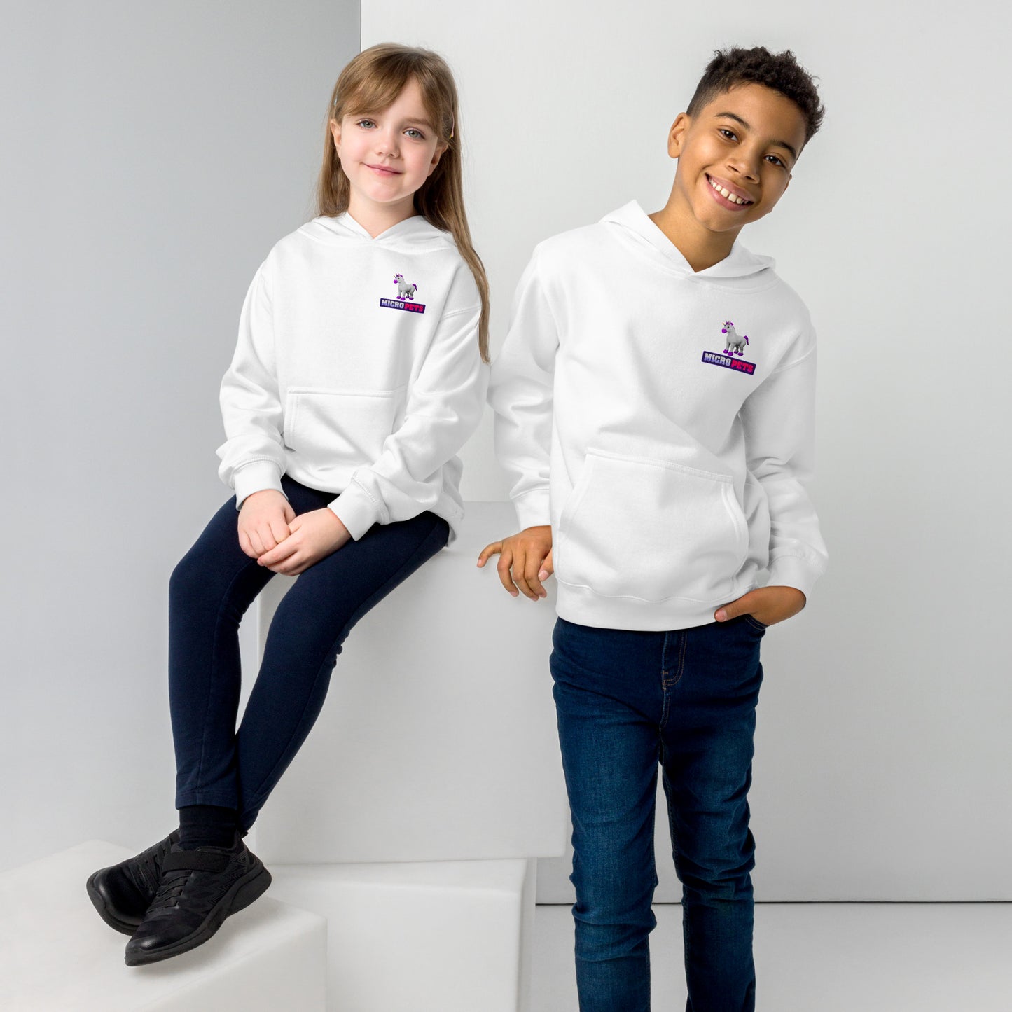 Kids MicroPets Unicorn Fleece Hoodie