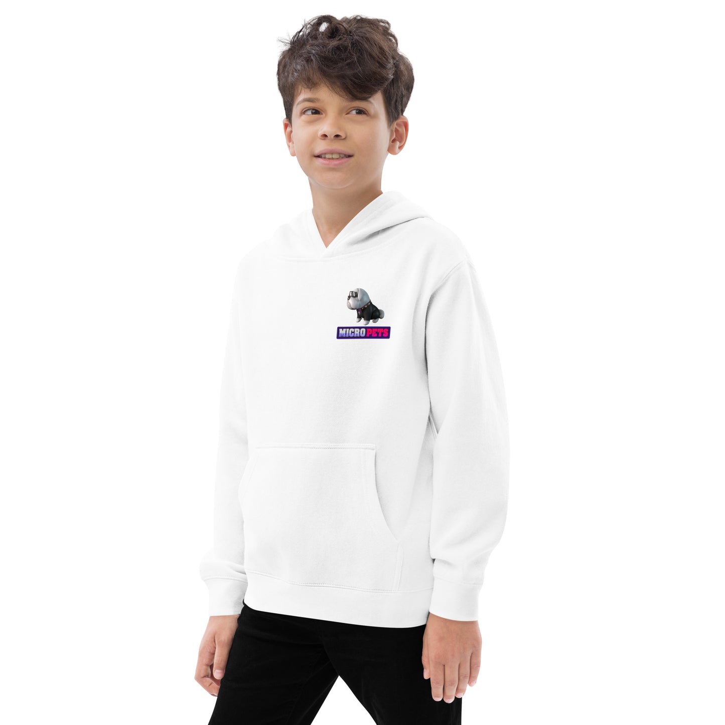 Kids Fleece Hoodie with MicroPets Hoge Pet