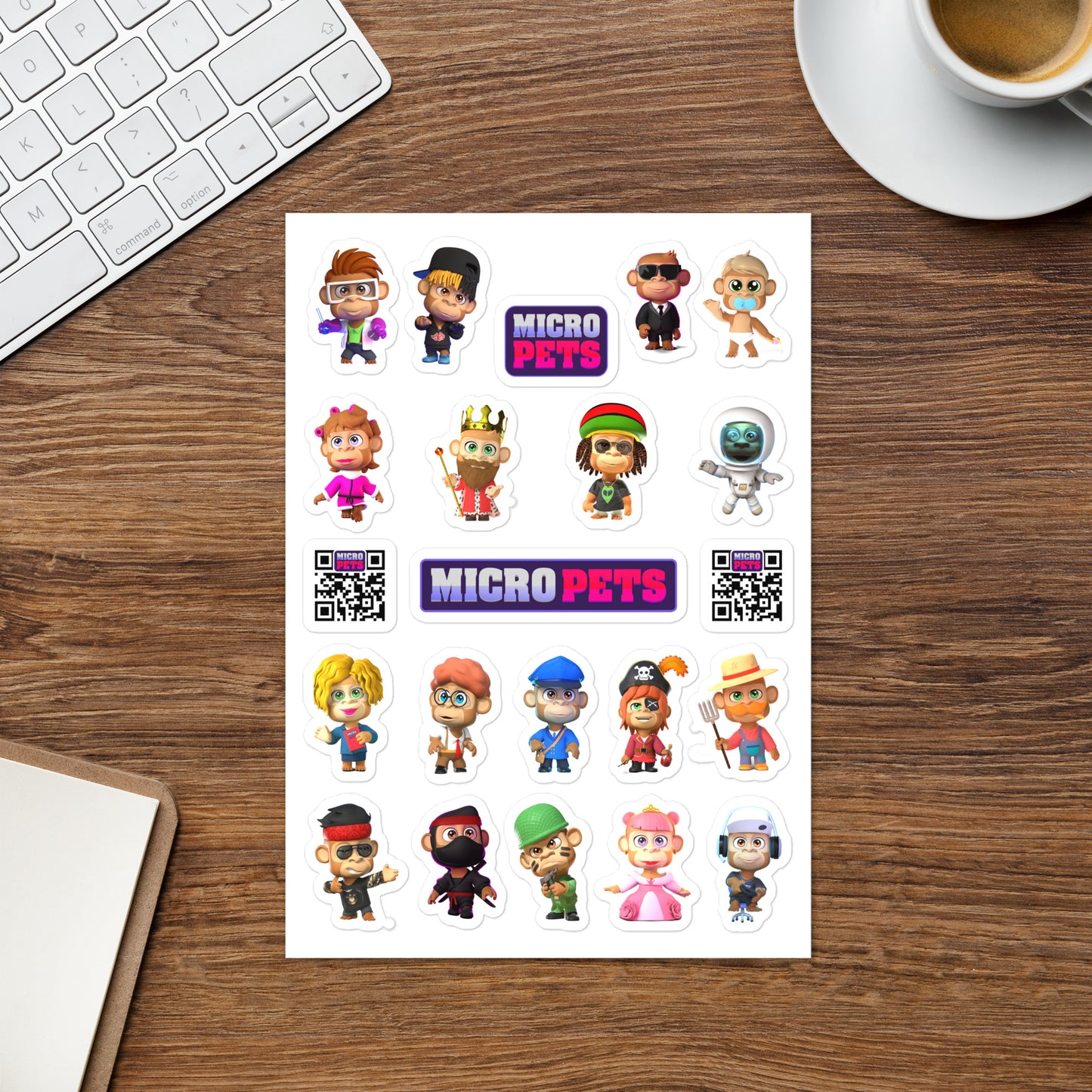 Season 3 Apes Sticker sheet
