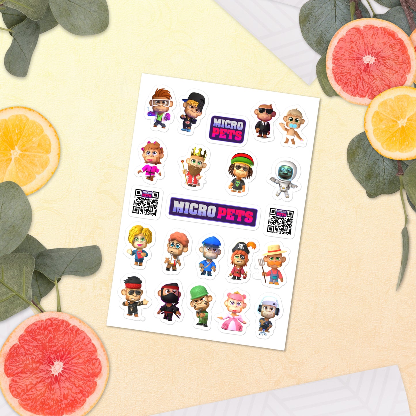 Season 3 Apes Sticker sheet