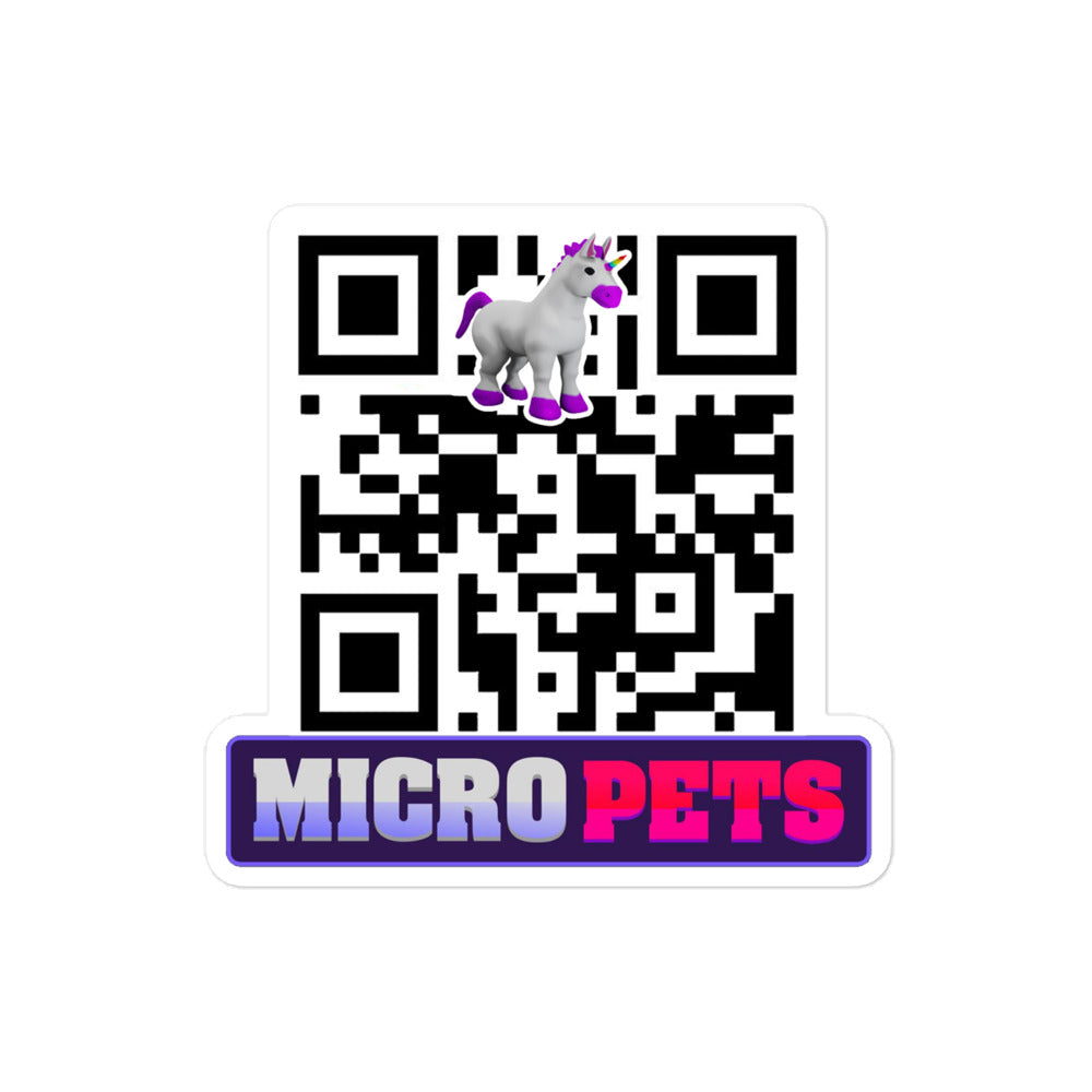 Micropets Unicorn QR Code Sticker