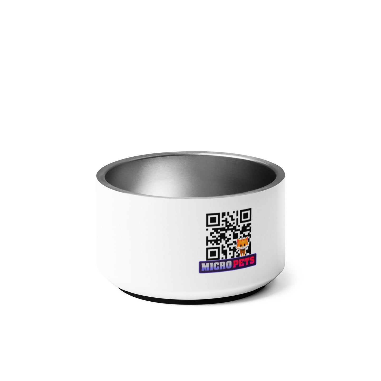 Stainless Steel Cat Bowl with MicroPets Cate Pet
