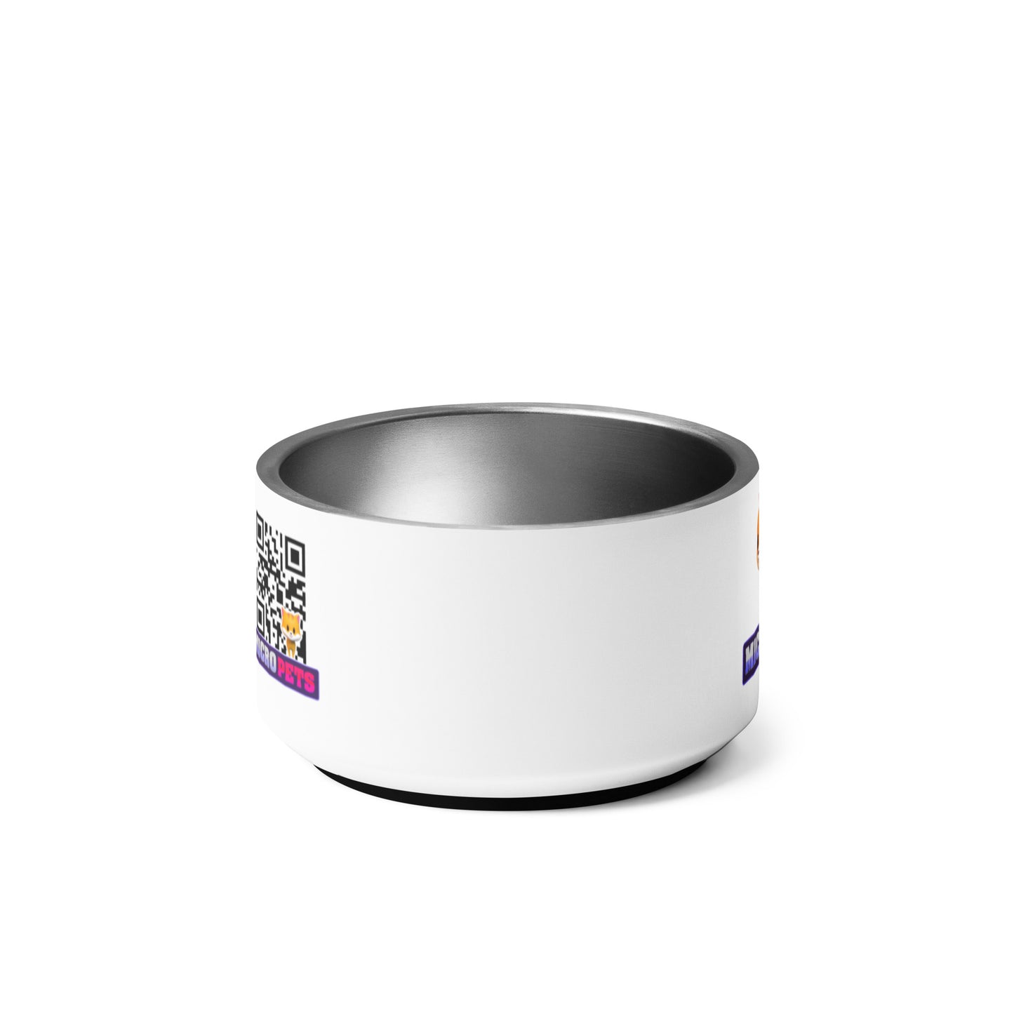 Stainless Steel Cat Bowl with MicroPets Cate Pet
