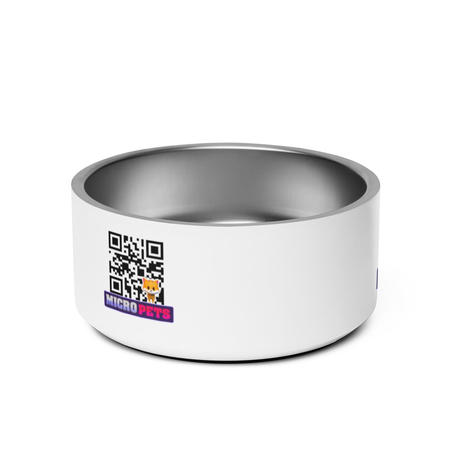Stainless Steel Cat Bowl with MicroPets Cate Pet