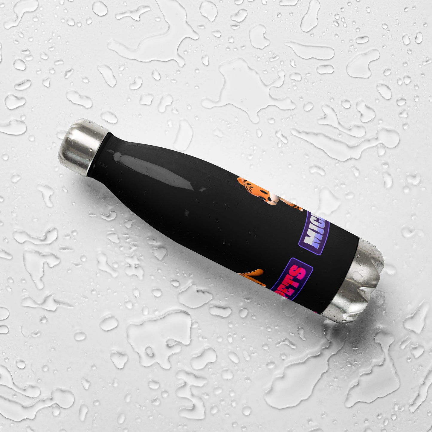 MicroPets Tiger Stainless Steel Water Bottle