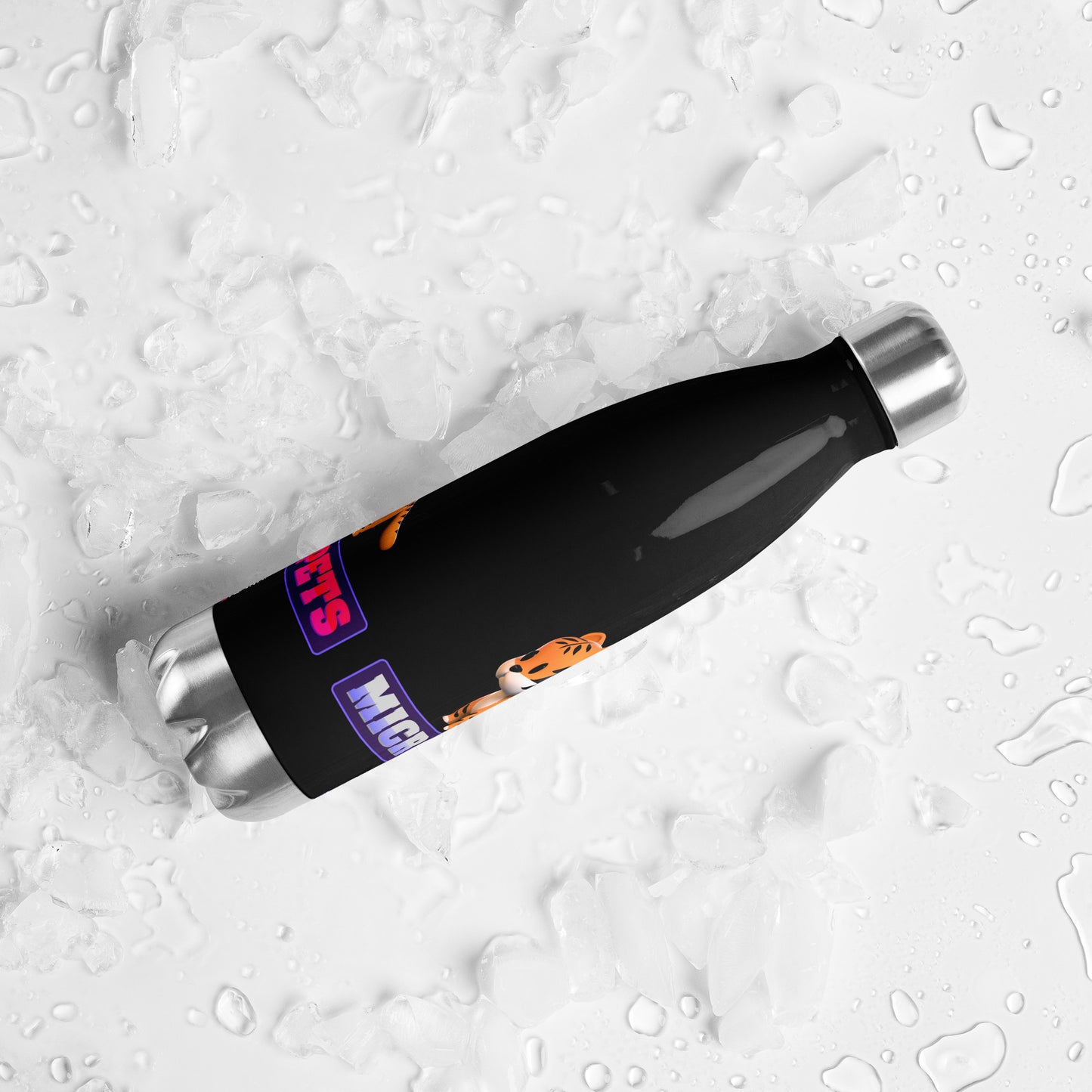 MicroPets Tiger Stainless Steel Water Bottle