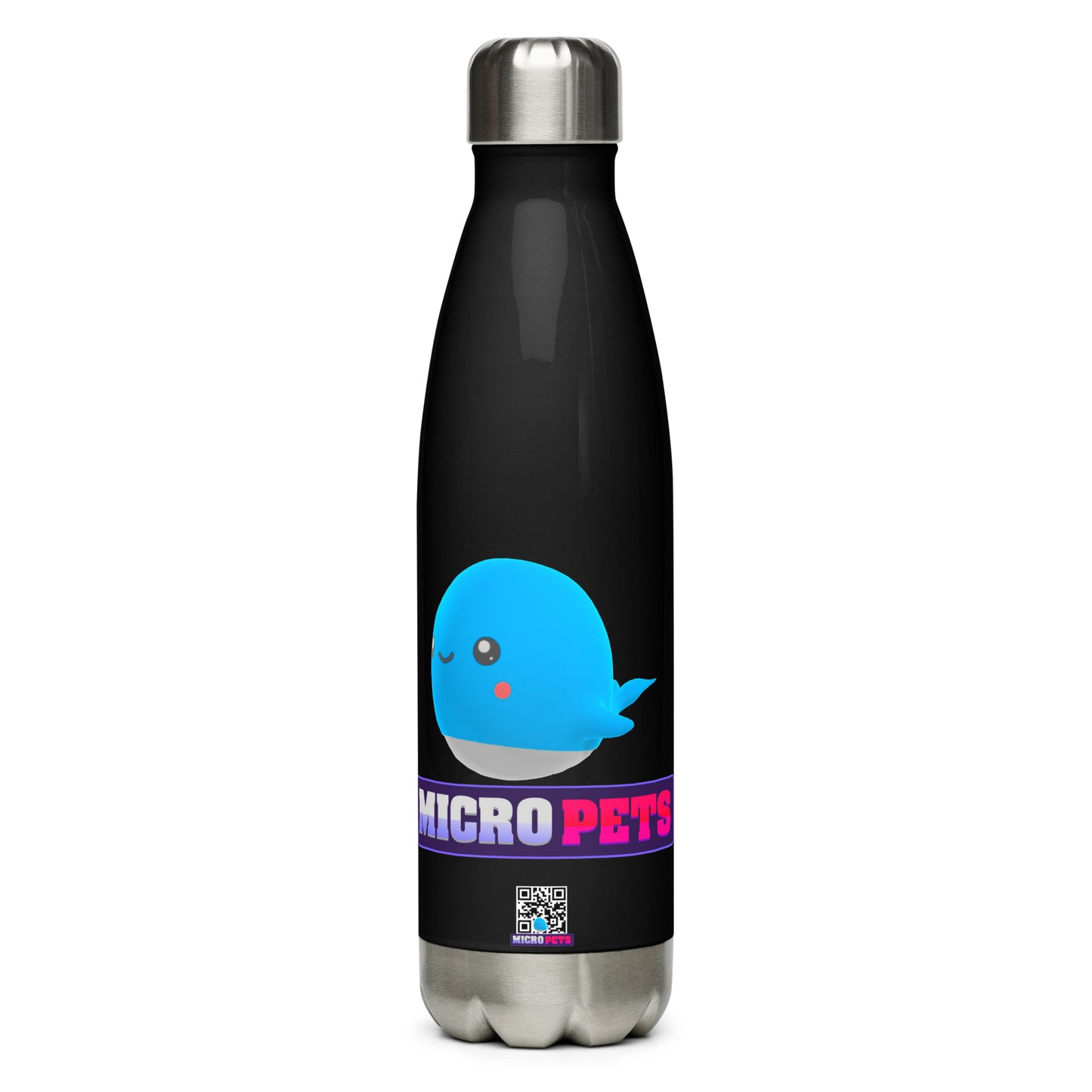 MicroPets Whale Stainless Steel Water Bottle