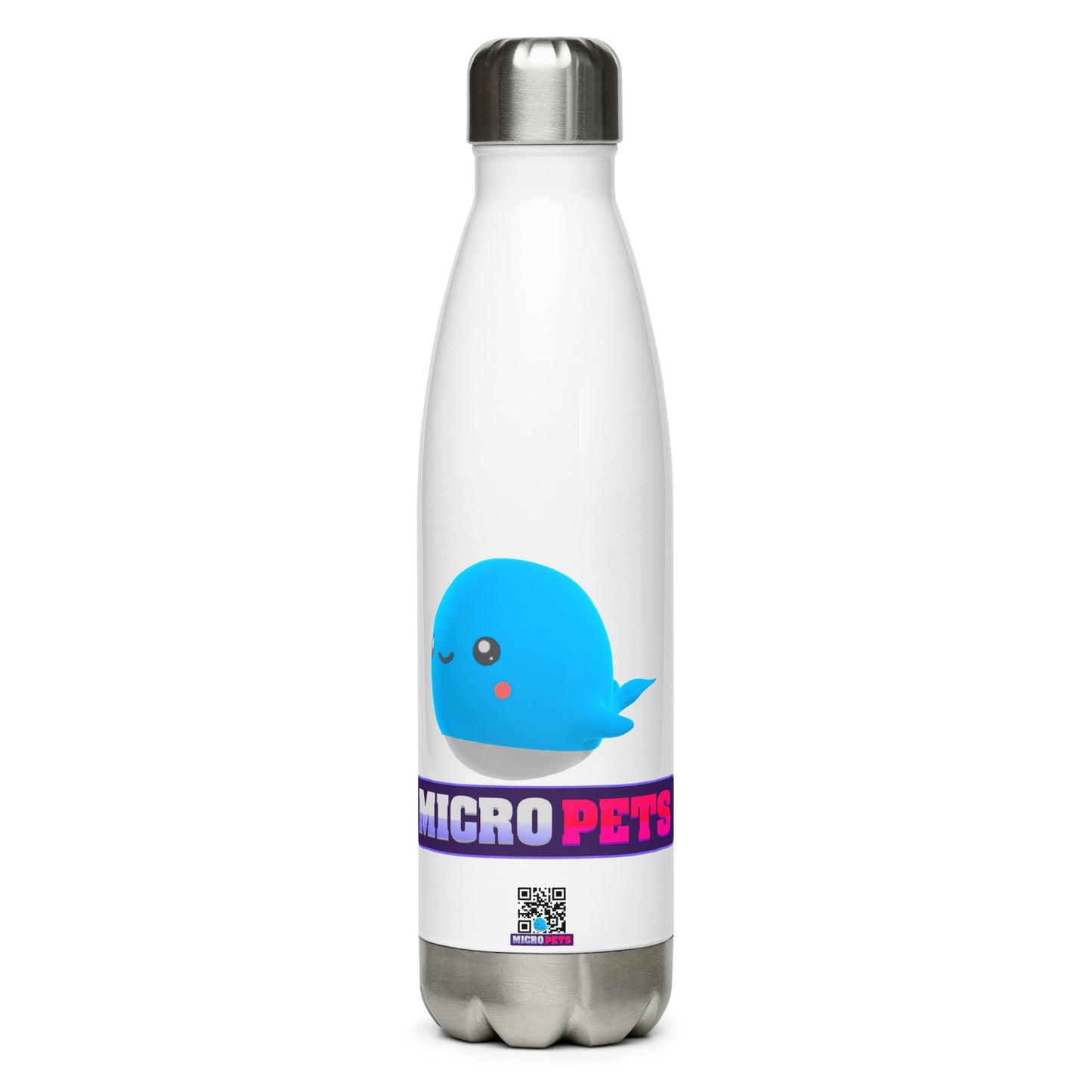 MicroPets Whale Stainless Steel Water Bottle