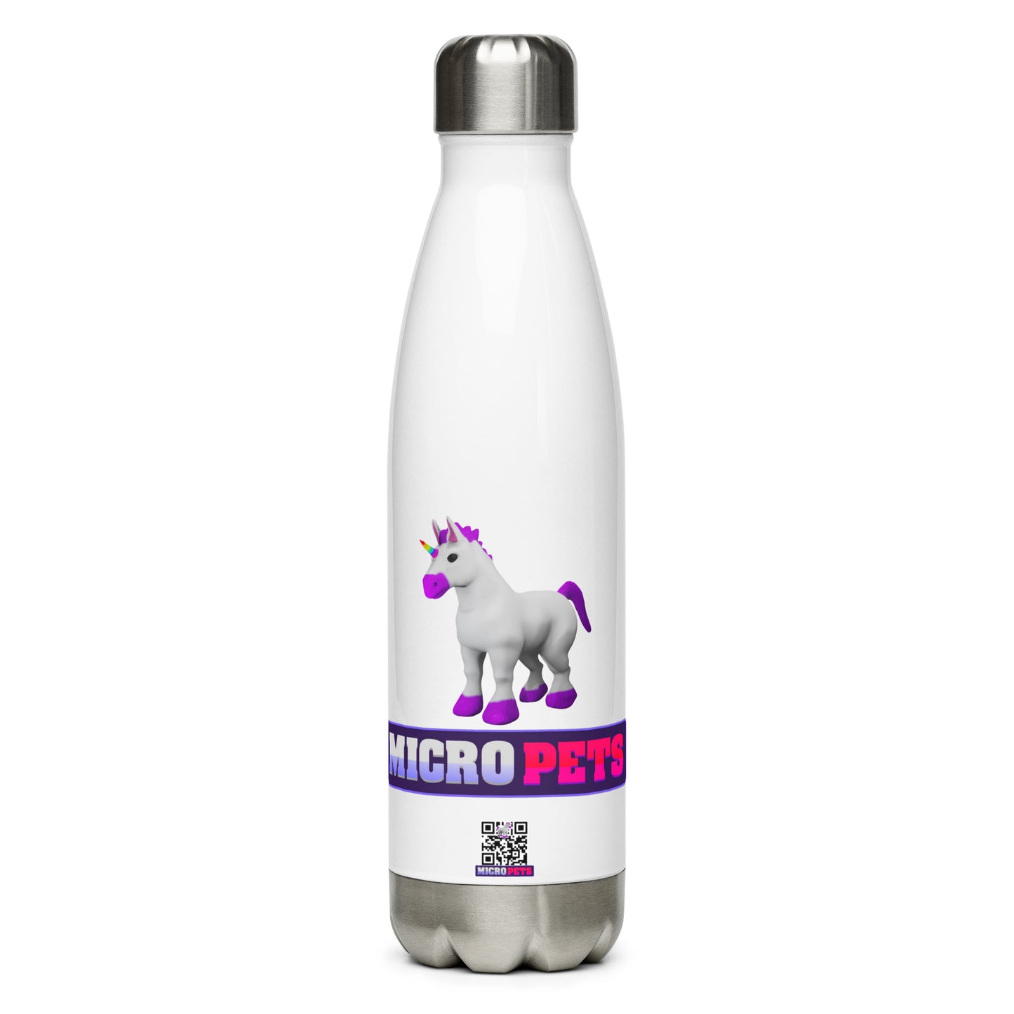 MicroPets Unicorn Stainless Steel Water Bottle