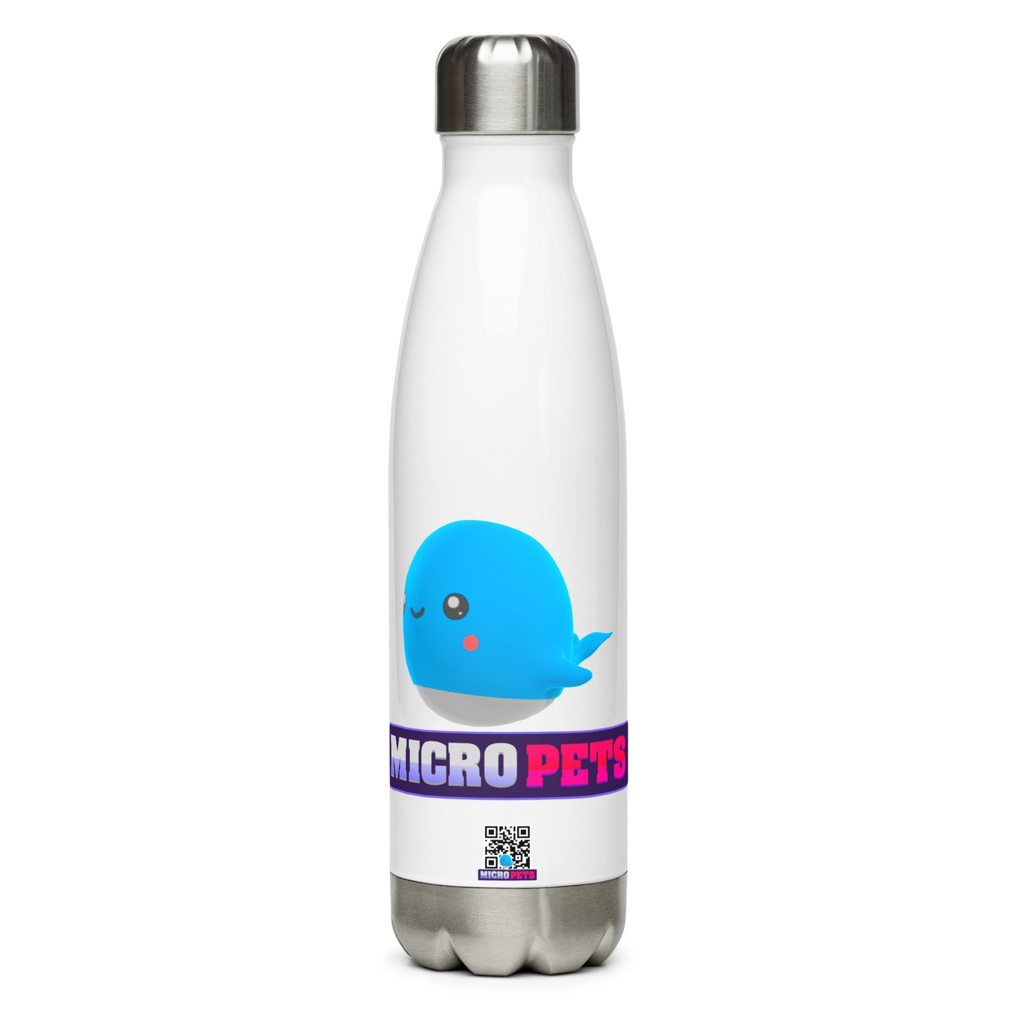 MicroPets Whale Stainless Steel Water Bottle