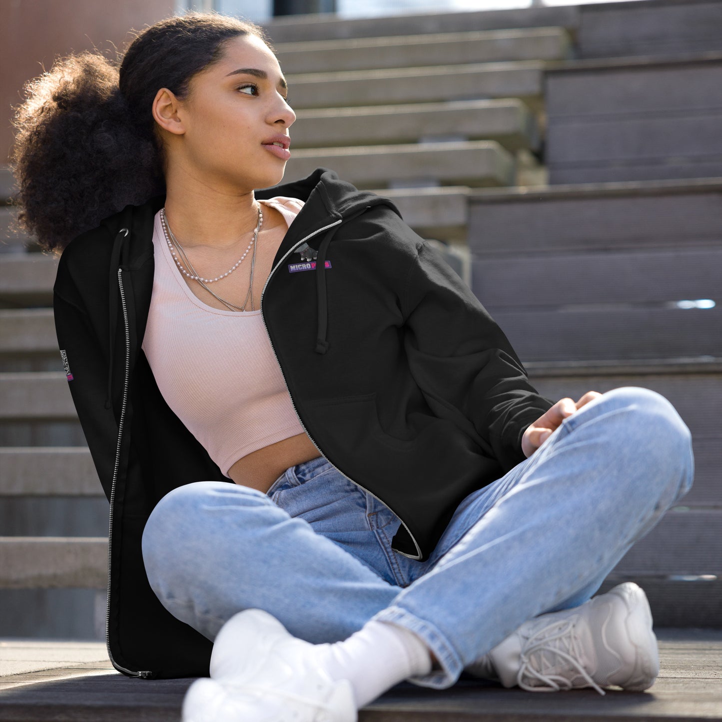 Micropets Hoge Unisex Fleece Zip Up Hoodie