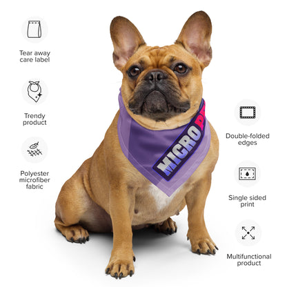 MicroPets Logo and Colours All-Over Print Bandana for Pets