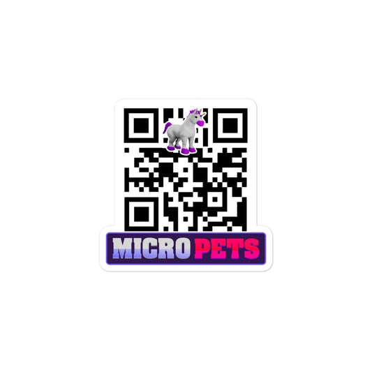 Micropets Unicorn QR Code Sticker